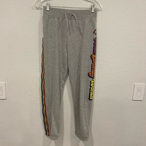Walt Disney World Gray Rainbow Stripe Sweatpants